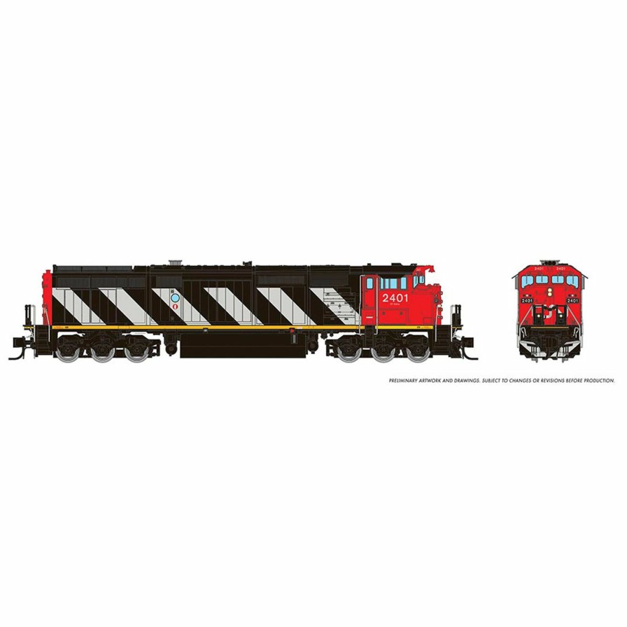 Locomotives * | Rapido Trains Inc. N Dash8-40Cm Locomotive, Cn #2401