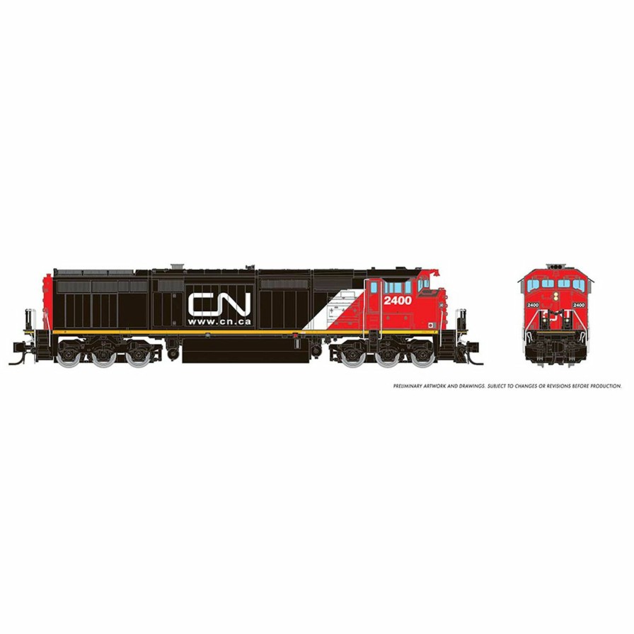 Locomotives * | Rapido Trains Inc. N Dash8-40Cm Locomotive With Dcc & Sound, Cn #2400