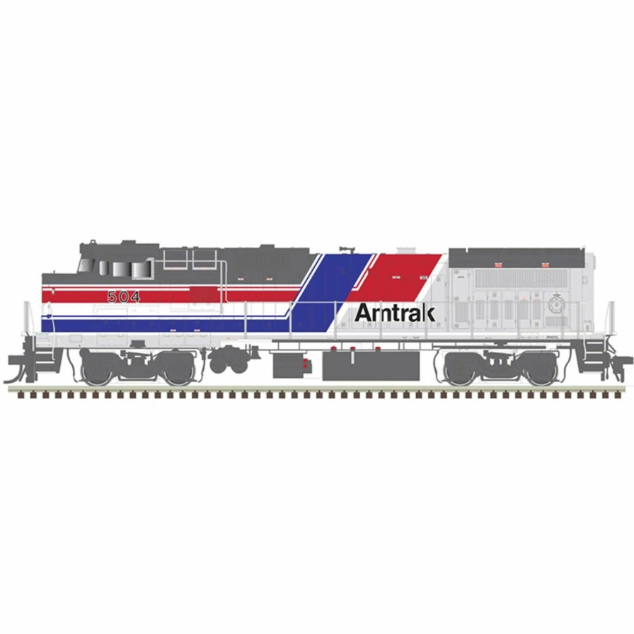 Locomotives * | Atlas Model Railroad N Dash 8-40 B/Bw Loco Amtrak 504