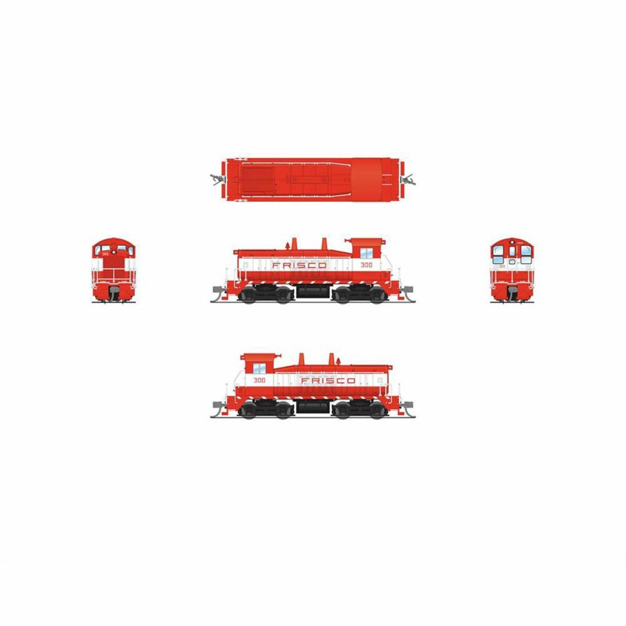 Locomotives * | Broadway Limited Imports N Emd Sw7 Locomotive, Slsf 304, Red & White, Paragon4