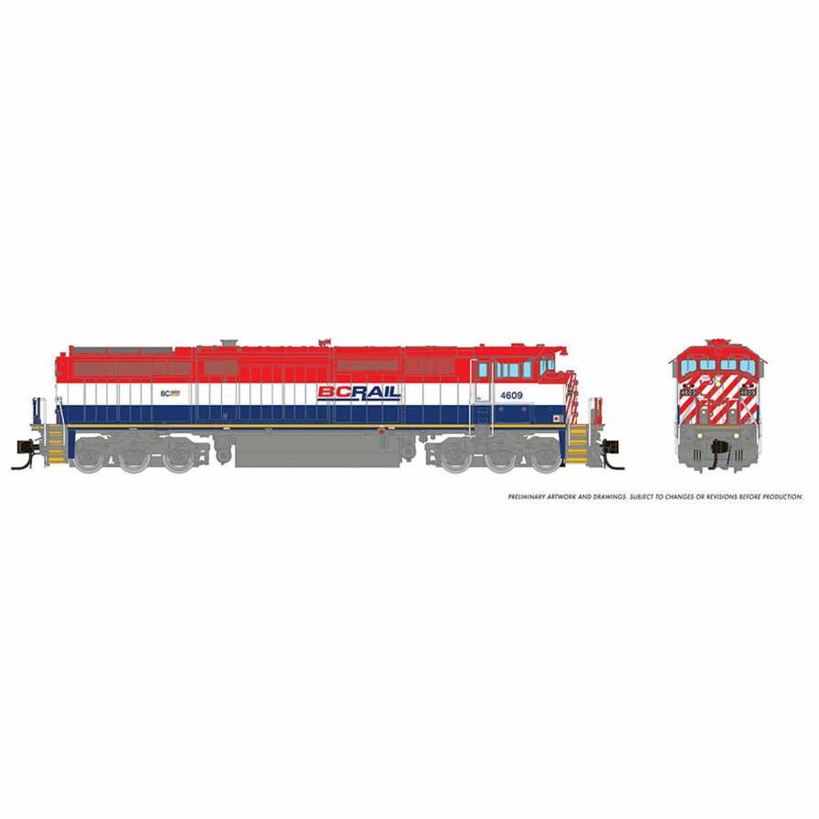 Locomotives * | Rapido Trains Inc. N Dash8-40Cm Locomotive With Dcc & Sound, Bcr #4612