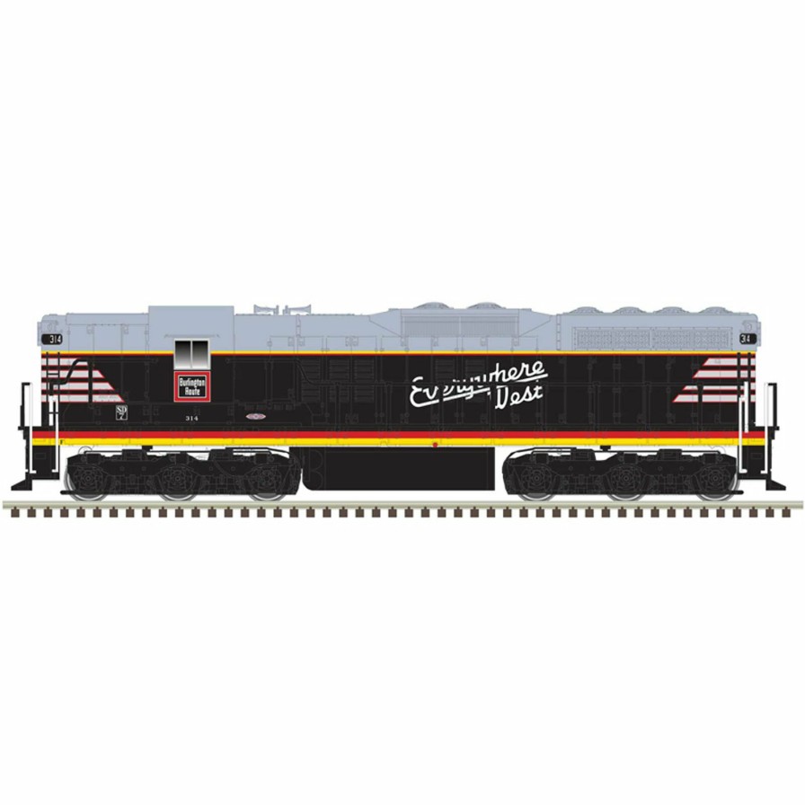 Locomotives * | Atlas Model Railroad Classic N Sd-7 Silver Loco Cb&Q 314