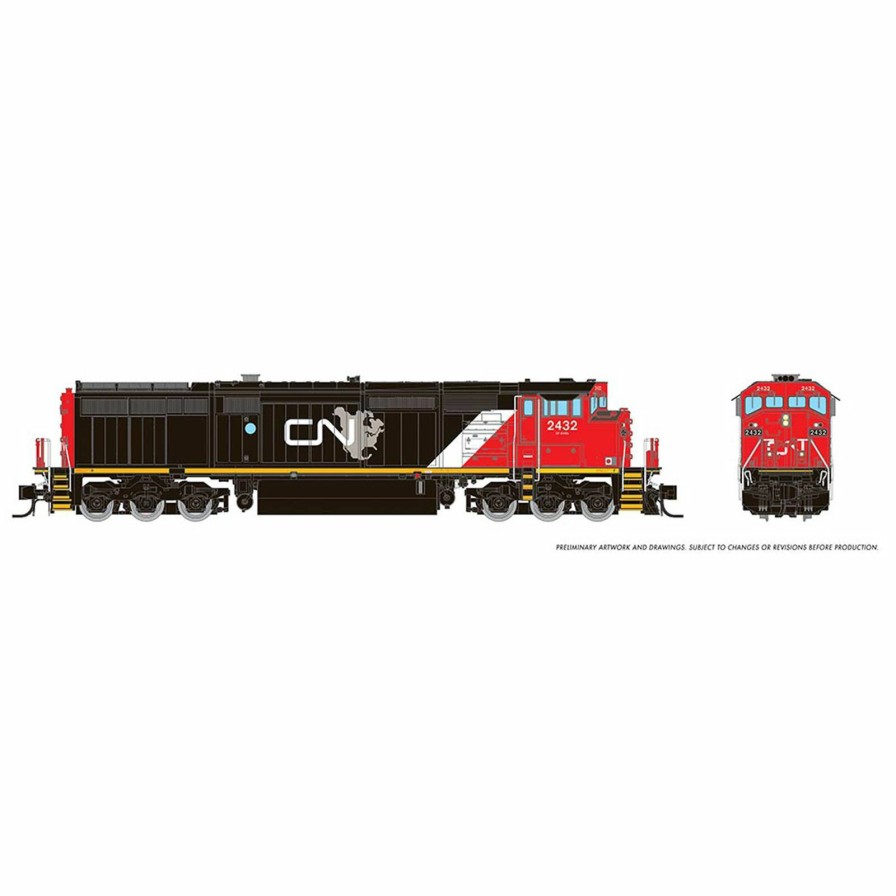 Locomotives * | Rapido Trains Inc. N Dash8-40Cm Locomotive With Dcc & Sound, Cn #2451