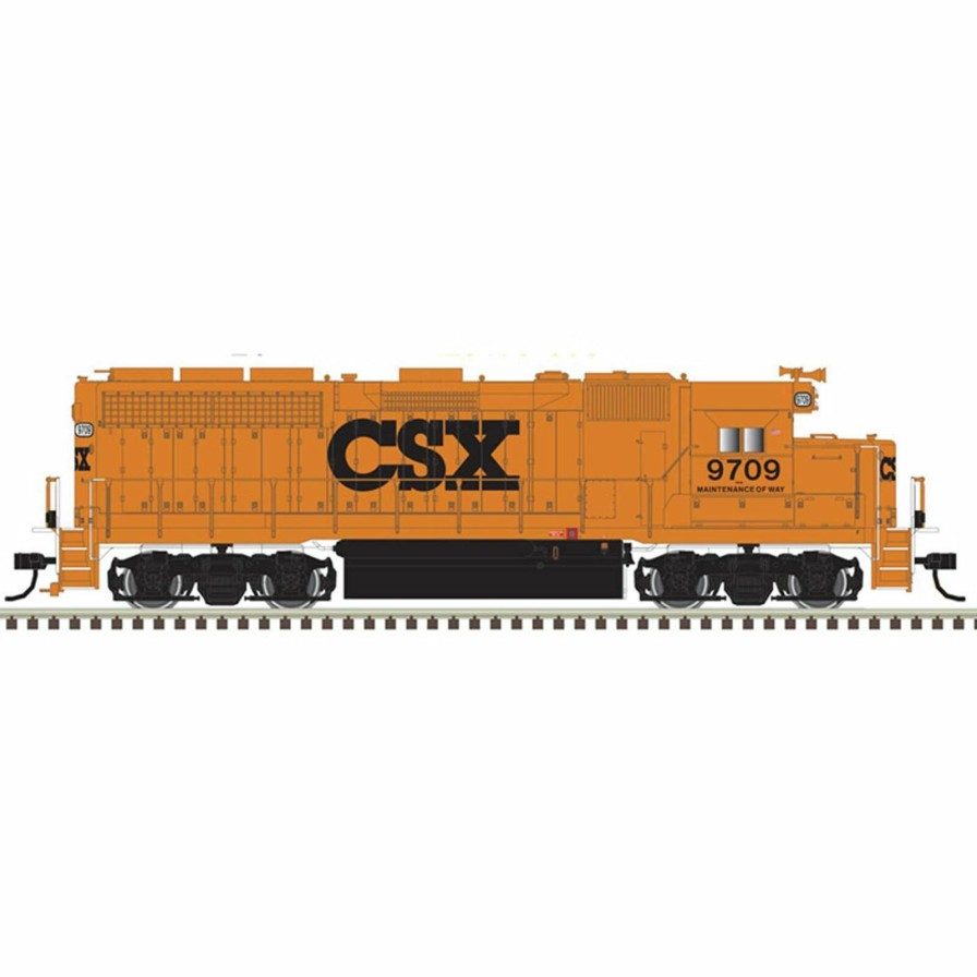 Locomotives * | Atlas Model Railroad N Gp 40 Loco Csx (Mow) 9709, Orange/Black