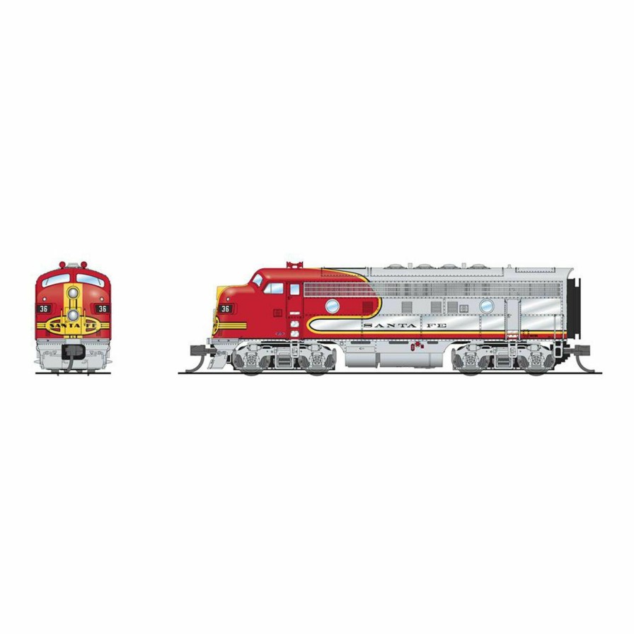 Locomotives * | Broadway Limited Imports N Emd F3 A/B Locomotive, Unpowered B, Paragon4, Atsf #36L/36A