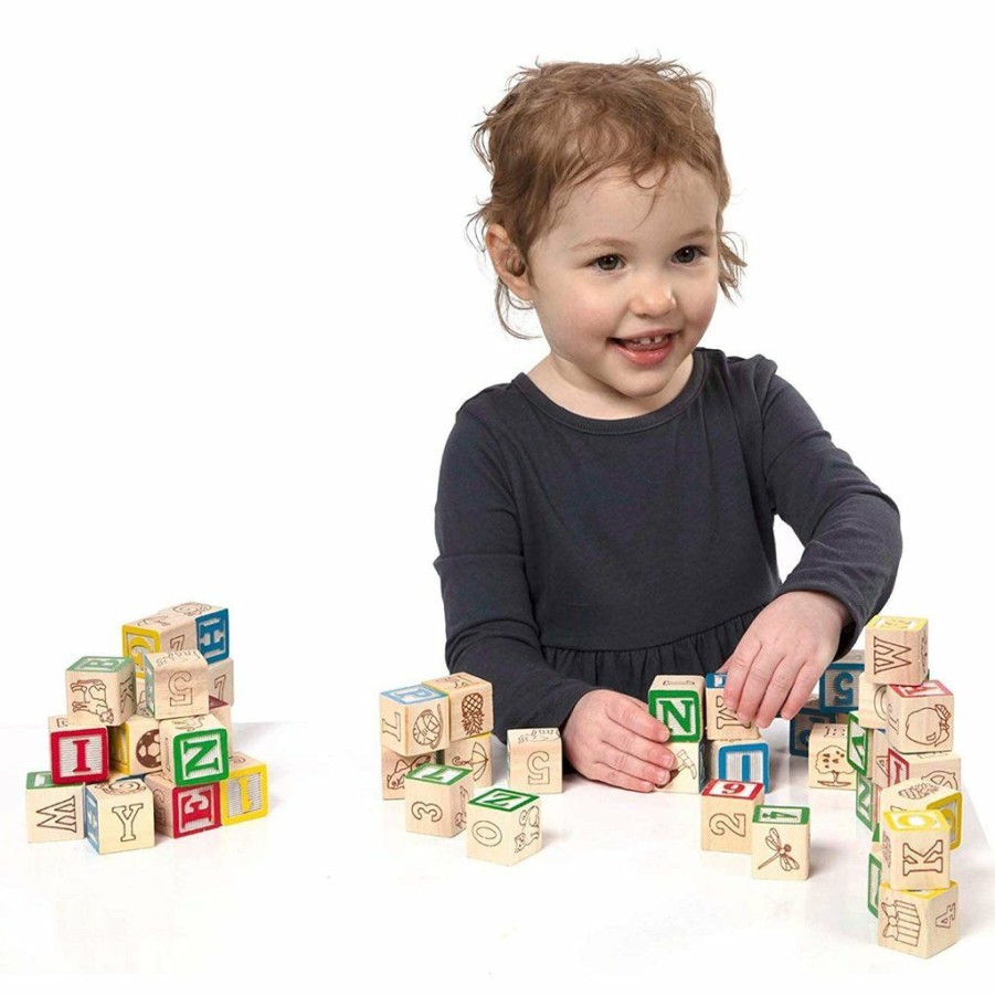 Young Builders * | Melissa And Doug Wooden Abc & 123 Blocks