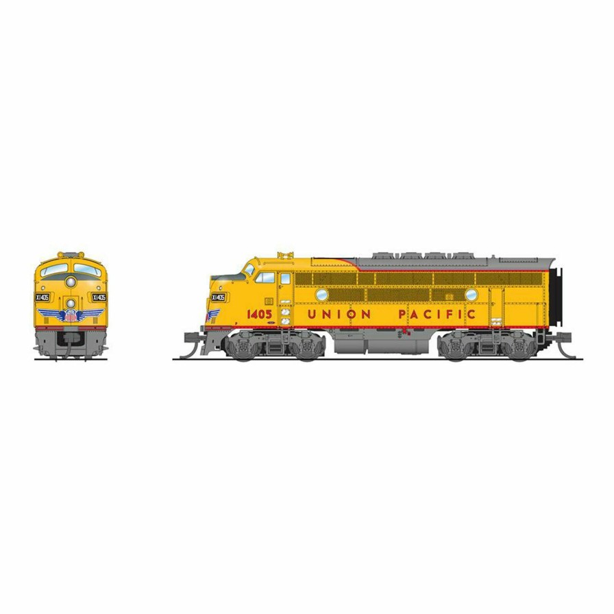 Locomotives * | Broadway Limited Imports N Emd F3 A/B Locomotive, Unpowered B, Paragon4, Up #1405/1404C