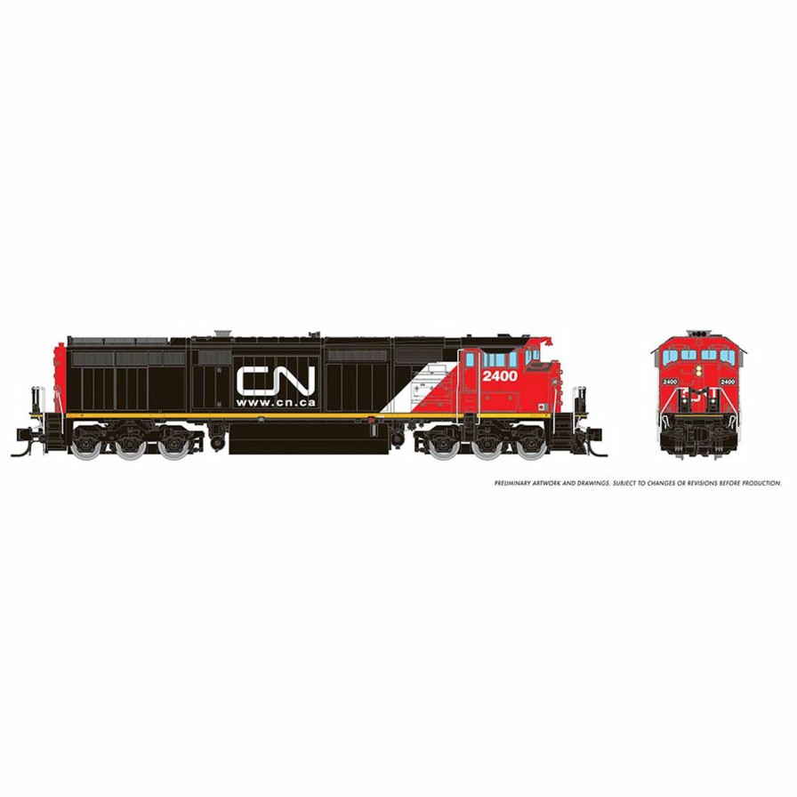 Locomotives * | Rapido Trains Inc. N Dash8-40Cm Locomotive, Cn #2400