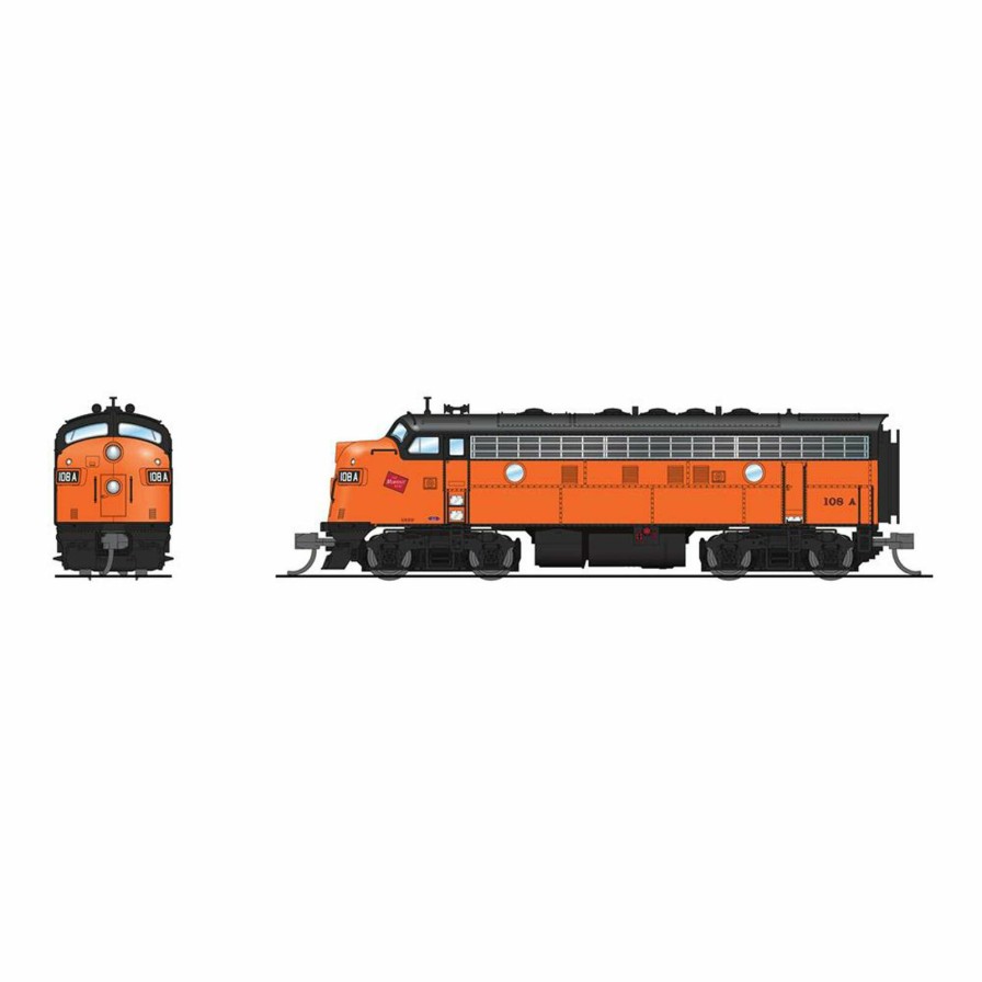 Locomotives * | Broadway Limited Imports N Emd F7A Locomotive, Orange & Black, Paragon4, Milw #113A