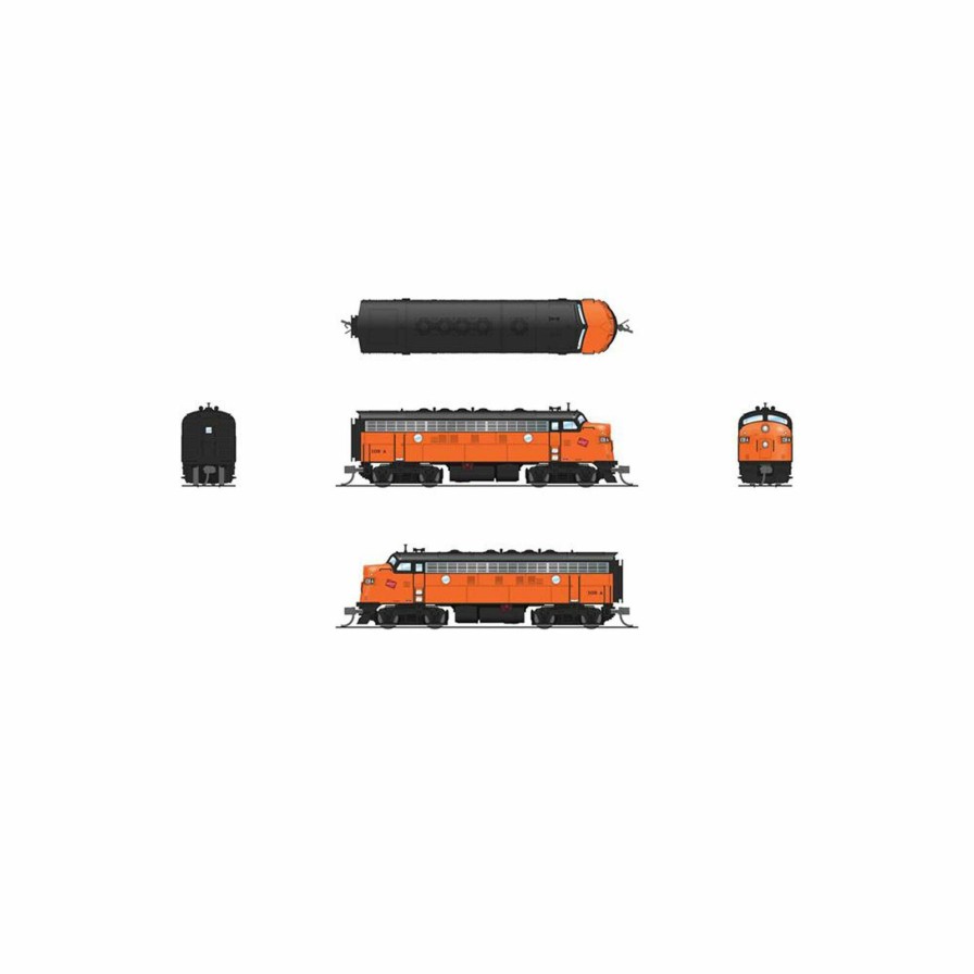 Locomotives * | Broadway Limited Imports N Emd F7A Locomotive, Orange & Black, Paragon4, Milw #113A