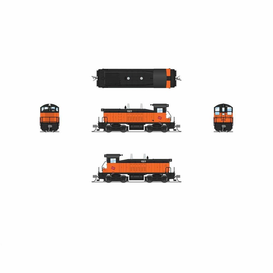 Locomotives * | Broadway Limited Imports N Emd Sw7 Locomotive, Milw 623, Orange & Black, Paragon4