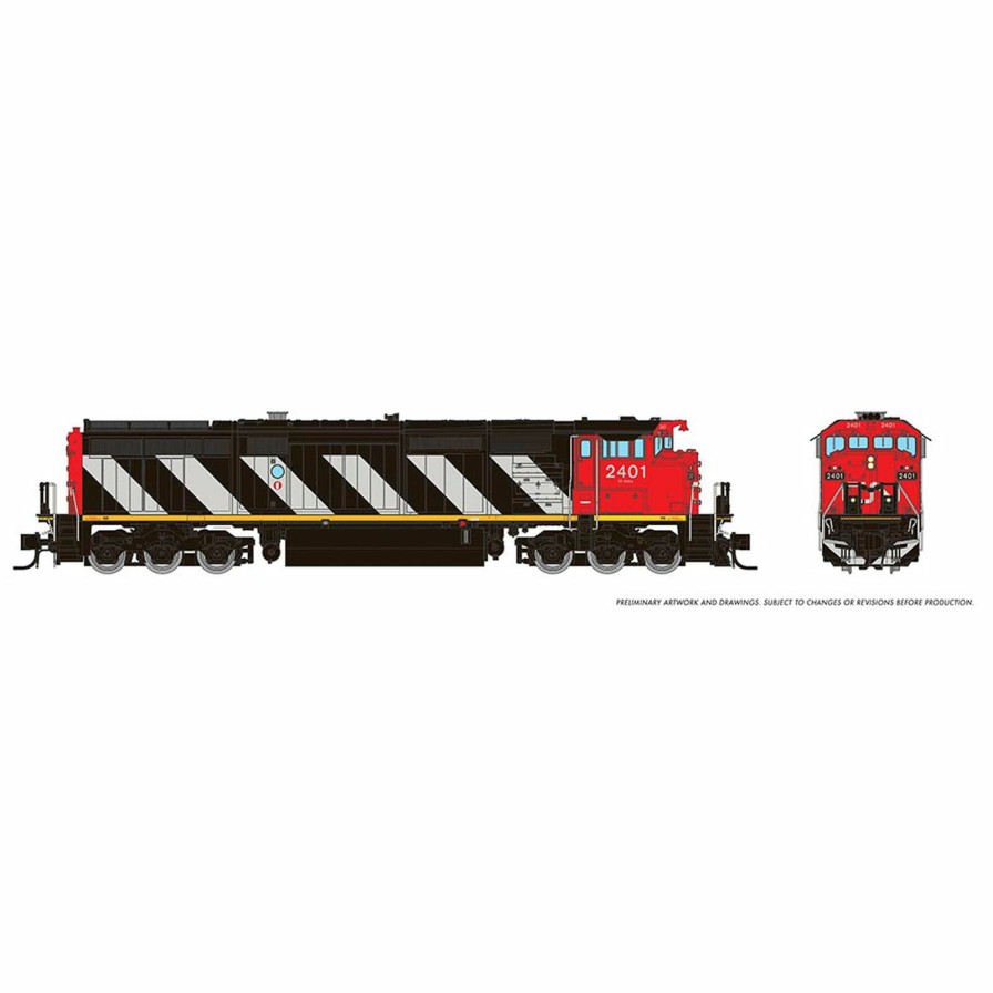 Locomotives * | Rapido Trains Inc. N Dash8-40Cm Locomotive With Dcc & Sound, Cn #2405