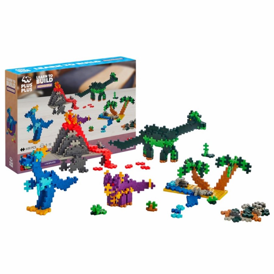 Young Builders * | Plus Plus Usa Plus-Plus Learn To Build Dinosaurs