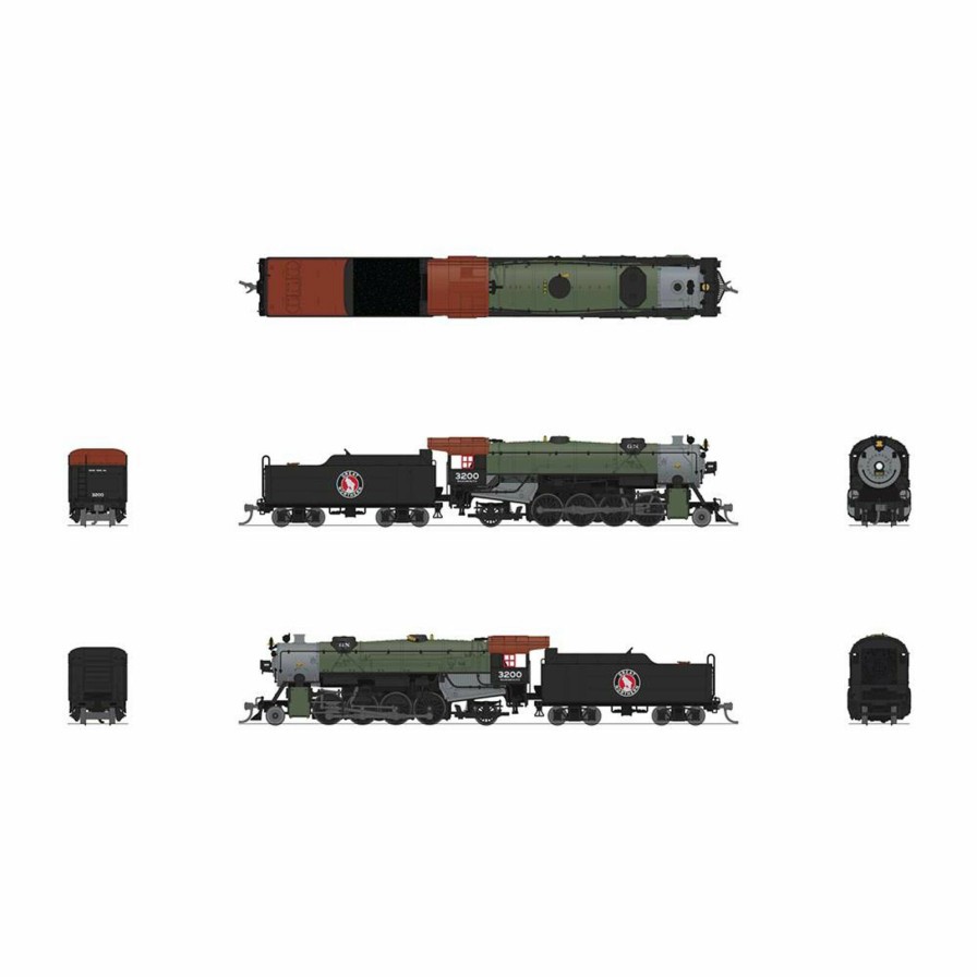 Locomotives * | Broadway Limited Imports N Usra Heavy Mikado 2-8-0 Steam Locomotive, Gn 3200, Paragon4