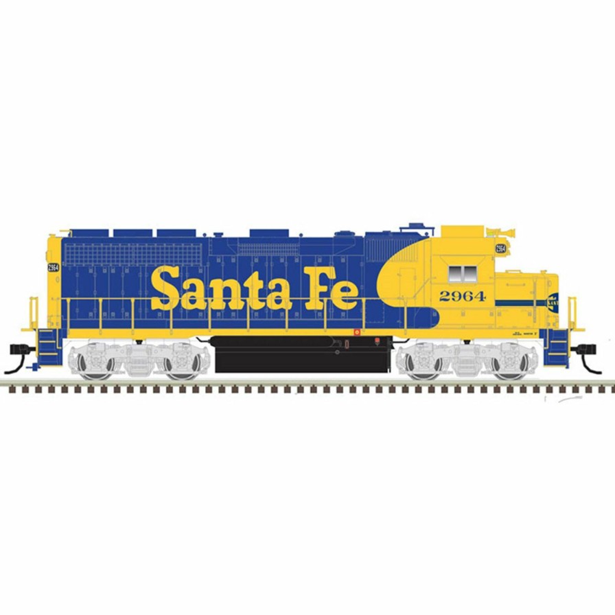 Locomotives * | Atlas Model Railroad N Gp 40 Loco Santa Fe 2964, Blue/Yellow