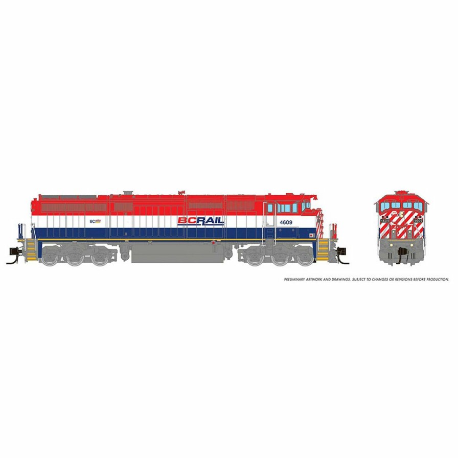 Locomotives * | Rapido Trains Inc. N Dash8-40Cm Locomotive With Dcc & Sound, Bcr #4621