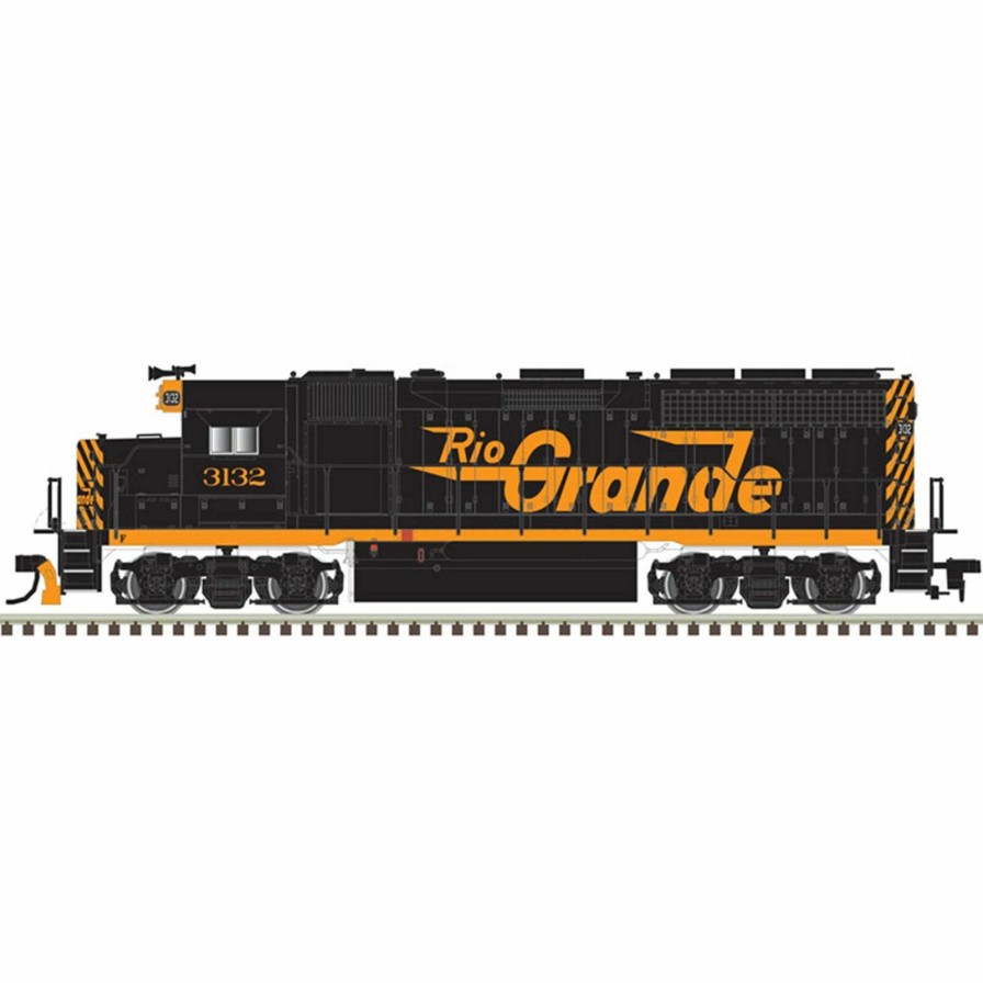 Locomotives * | Atlas Model Railroad N Gp 40 Loco Rio Grande 3136, Black/Orange