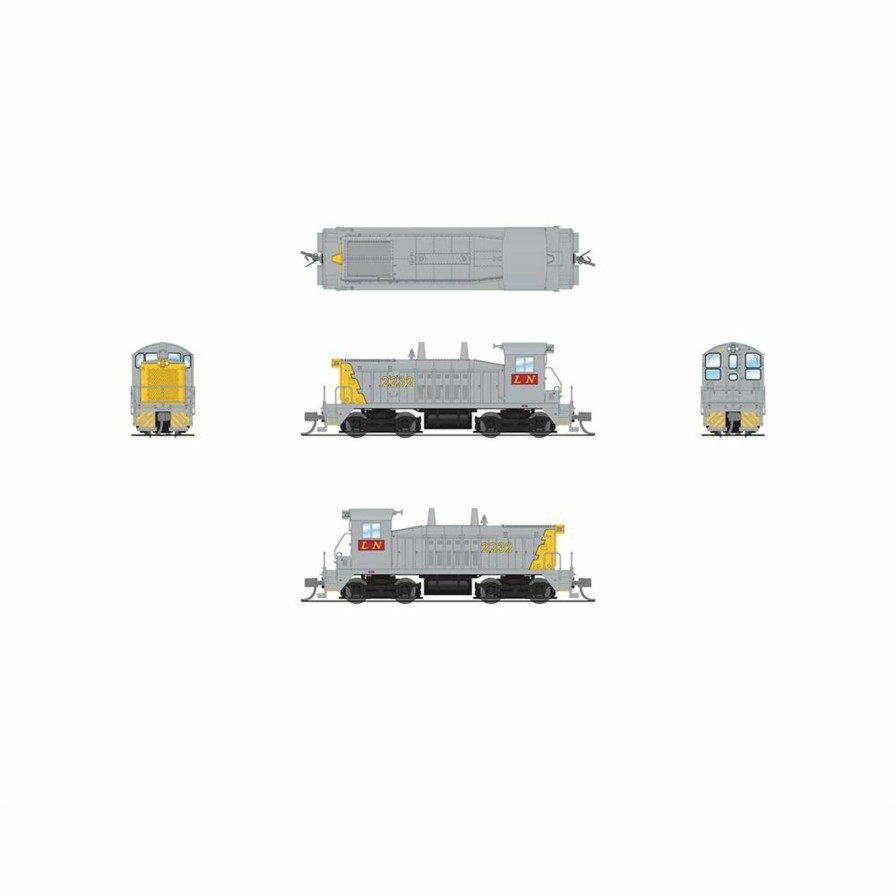 Locomotives * | Broadway Limited Imports N Emd Sw7 Locomotive, L&N 2232, Gray & Yellow, Paragon4