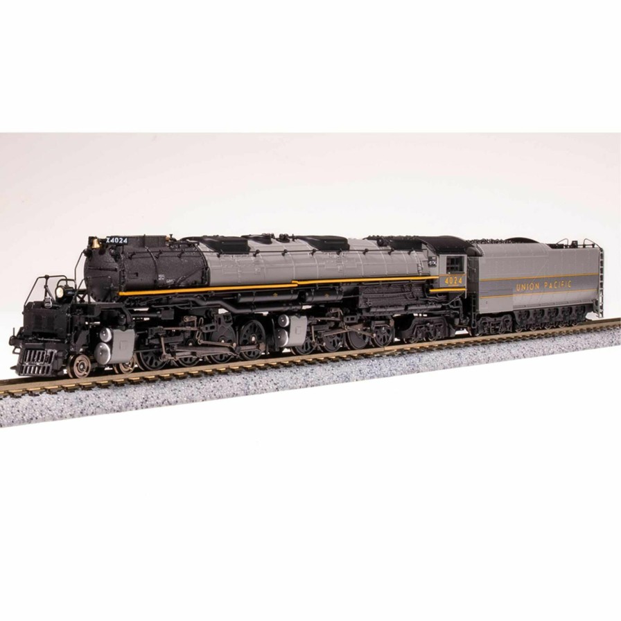 Locomotives * | Broadway Limited Imports N Big Boy Gray With Yellow Wilson Aftercooler Paragon 4 Up 4024