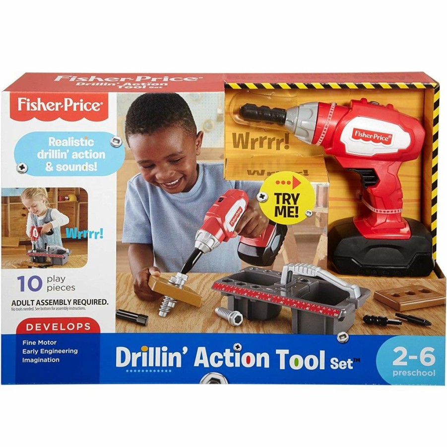 Tools & Accessories * | Fisher Price Drillin Action Tool Set