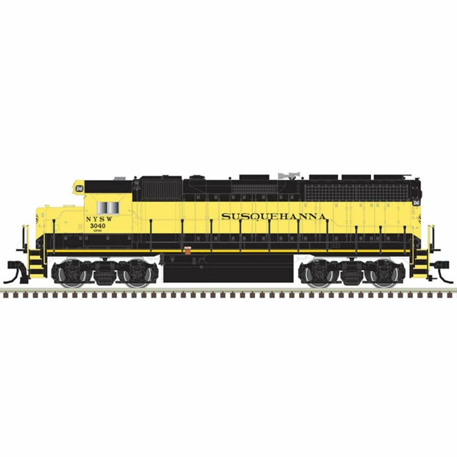 Locomotives * | Atlas Model Railroad N Gp 40 Loco Susquehanna 3040, Yellow/Black