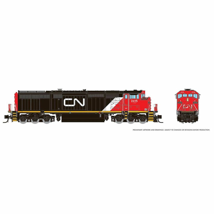 Locomotives * | Rapido Trains Inc. N Dash8-40Cm Locomotive With Dcc & Sound, Cn #2434