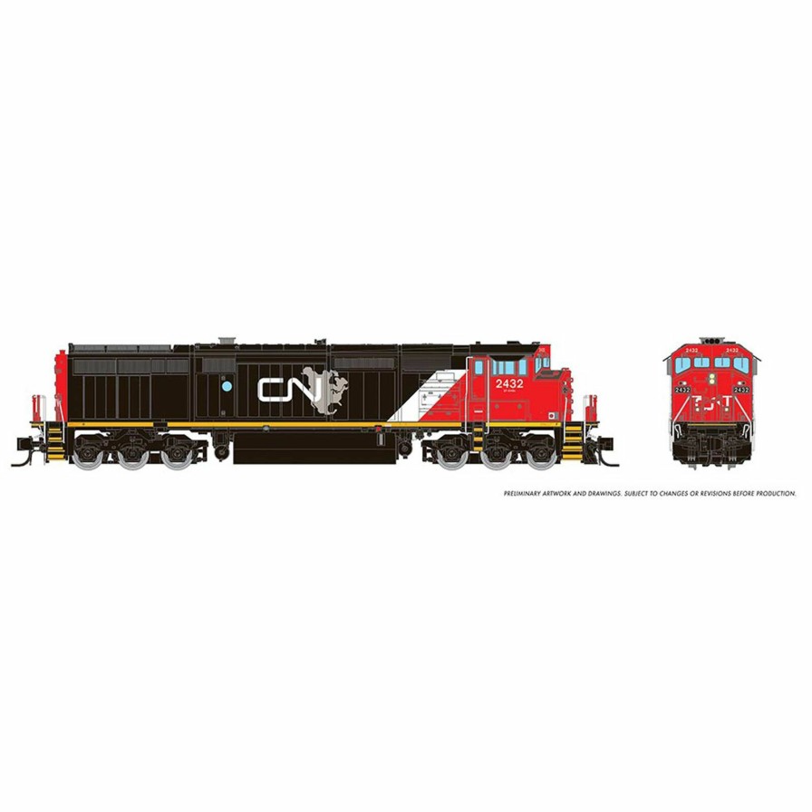 Locomotives * | Rapido Trains Inc. N Dash8-40Cm Locomotive, Cn #2432