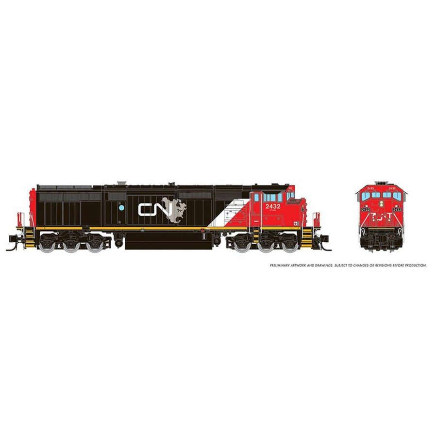 Locomotives * | Rapido Trains Inc. N Dash8-40Cm Locomotive, Cn #2440