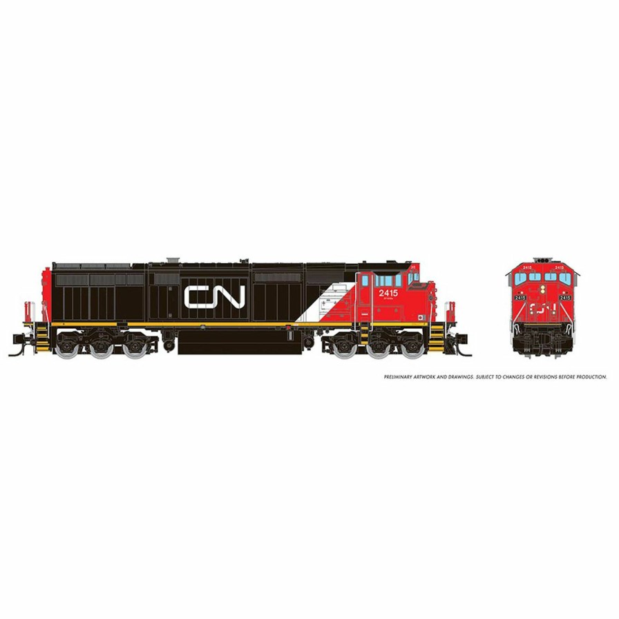 Locomotives * | Rapido Trains Inc. N Dash8-40Cm Locomotive With Dcc & Sound, Cn #2415